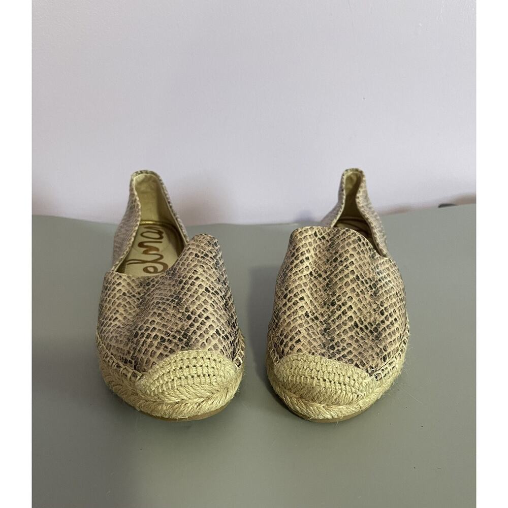 Sam Edelman Faux Snakeskin Slip-On Espadrille Shoes Size 9